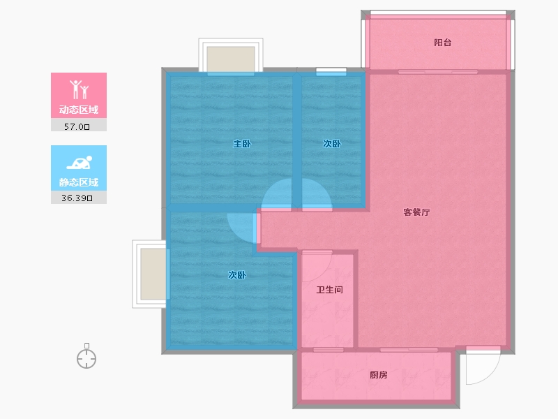 广东省-深圳市-星海名城(六期)-84.00-户型库-动静分区