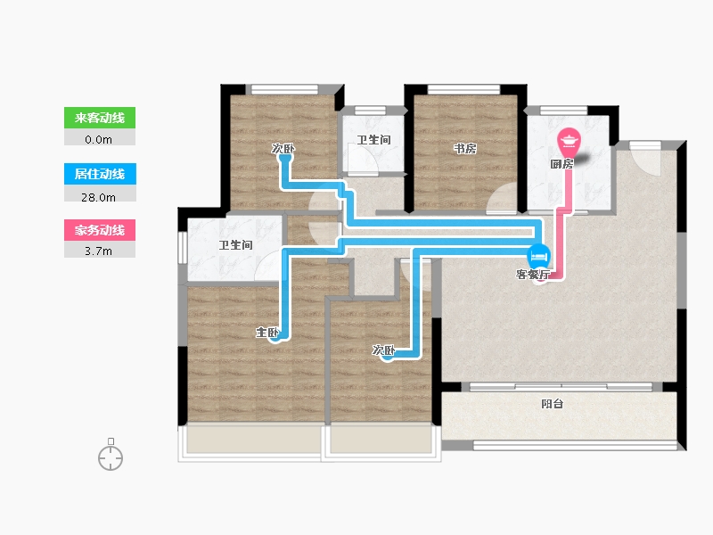 浙江省-杭州市-建发云启之江-103.20-户型库-动静线