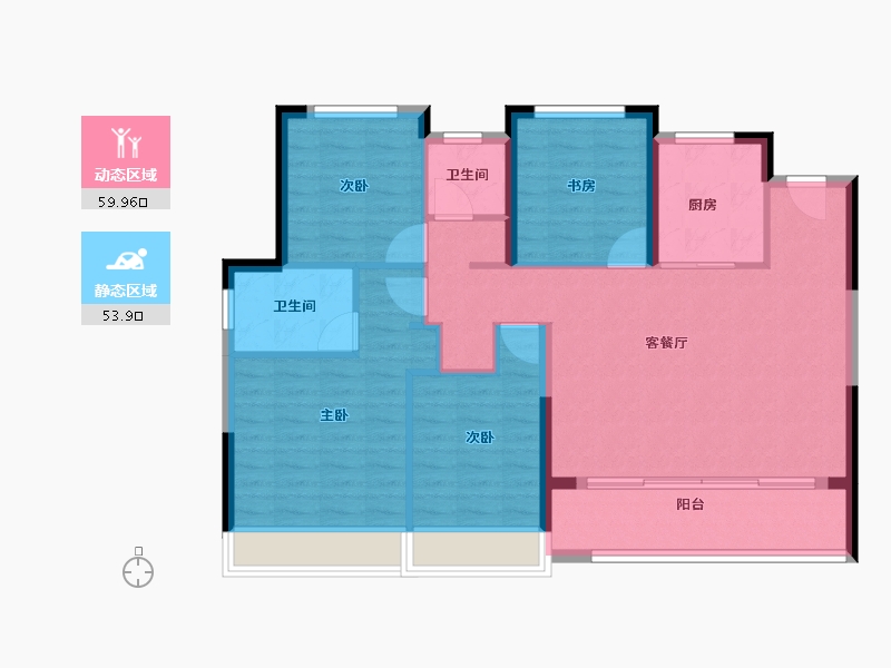 浙江省-杭州市-建发云启之江-103.20-户型库-动静分区