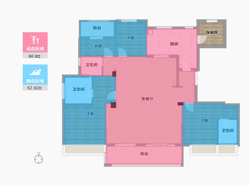 浙江省-丽水市-美林南宸府-141.60-户型库-动静分区