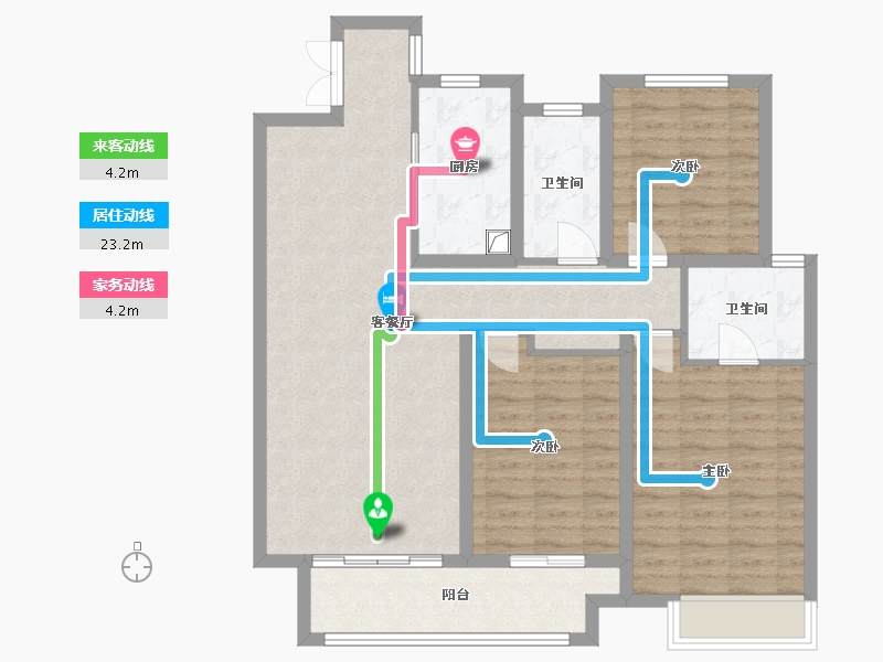 河南省-鹤壁市-建业世和府-100.24-户型库-动静线