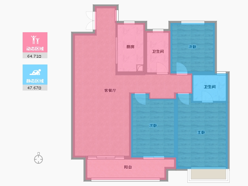 河南省-鹤壁市-建业世和府-100.24-户型库-动静分区