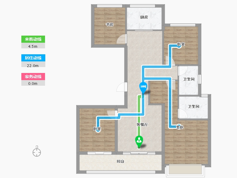 浙江省-嘉兴市-玖玺-103.04-户型库-动静线