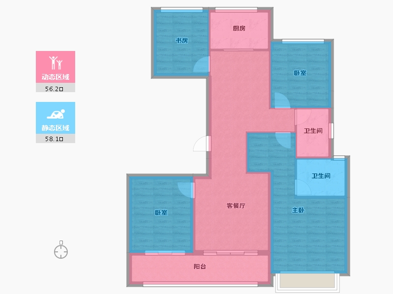 浙江省-嘉兴市-玖玺-103.04-户型库-动静分区