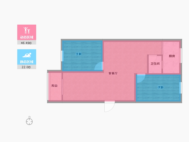 广东省-深圳市-马家龙方卉园-61.05-户型库-动静分区