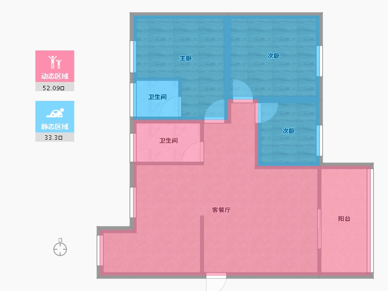 广东省-深圳市-愉康花园-76.21-户型库-动静分区