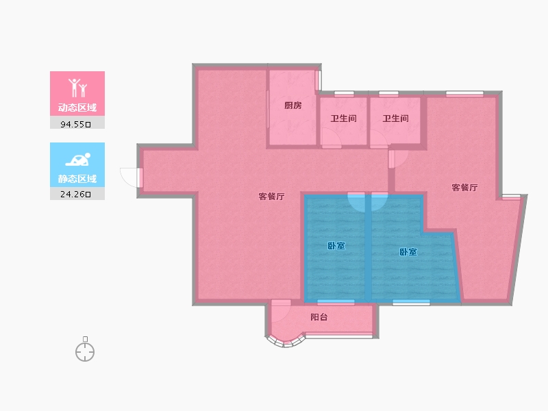 广东省-深圳市-太子山庄-106.03-户型库-动静分区