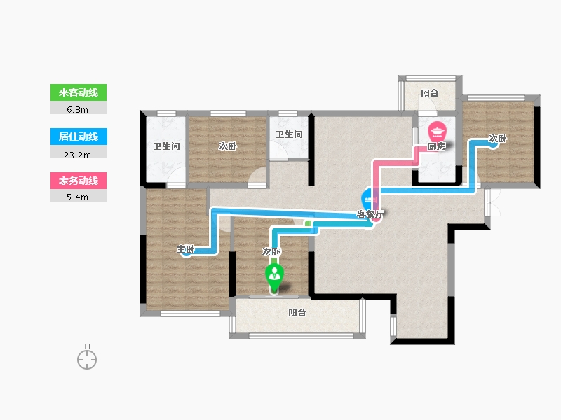 四川省-成都市-金泉怡景-122.53-户型库-动静线