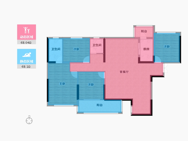 四川省-成都市-金泉怡景-122.53-户型库-动静分区