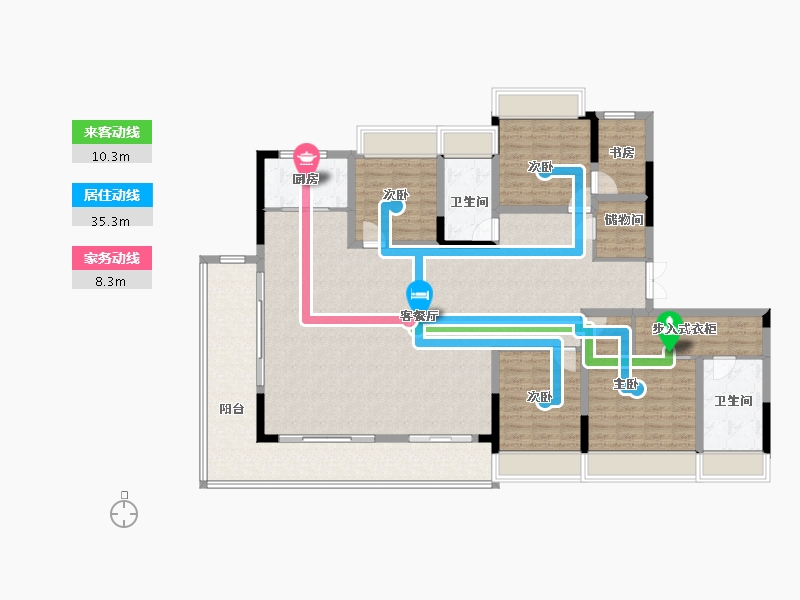 贵州省-遵义市-万达生态城-173.43-户型库-动静线