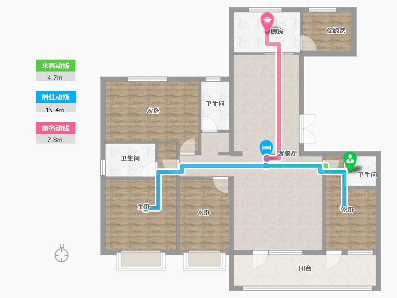 北京-北京市-燕达·皓月雅苑-136.00-户型库-动静线