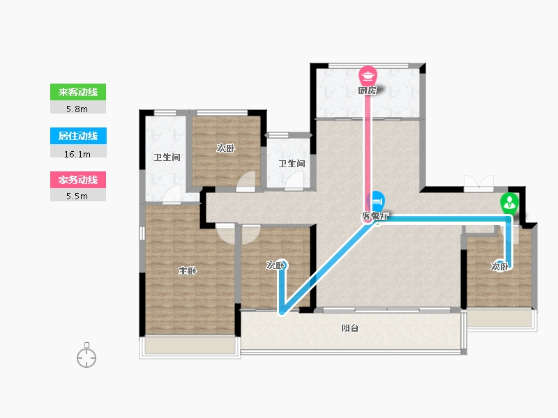 山东省-青岛市-灵山湾和玺-150.40-户型库-动静线