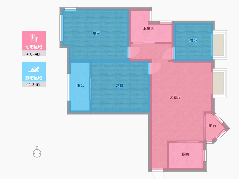 广东省-深圳市-馨园二期-73.33-户型库-动静分区