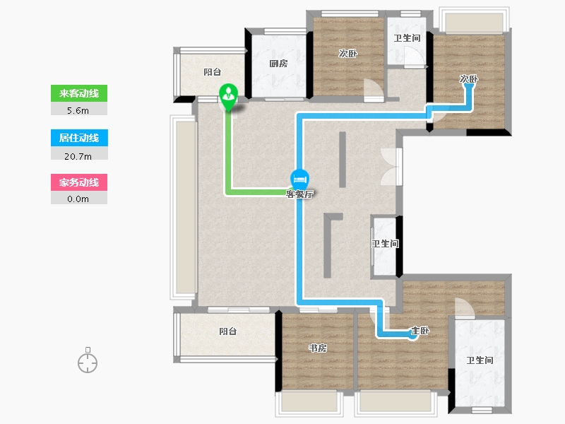 四川省-成都市-龙潭寺TOD龙潭九章-134.59-户型库-动静线