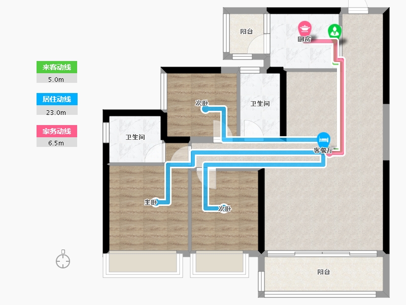 四川省-成都市-天府邻里-96.00-户型库-动静线