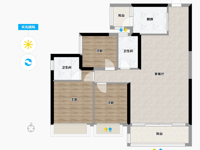 四川省-成都市-天府邻里-96.00-户型库-采光通风