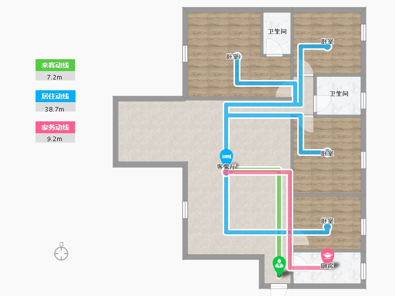 广东省-深圳市-万科金色领域-104.87-户型库-动静线