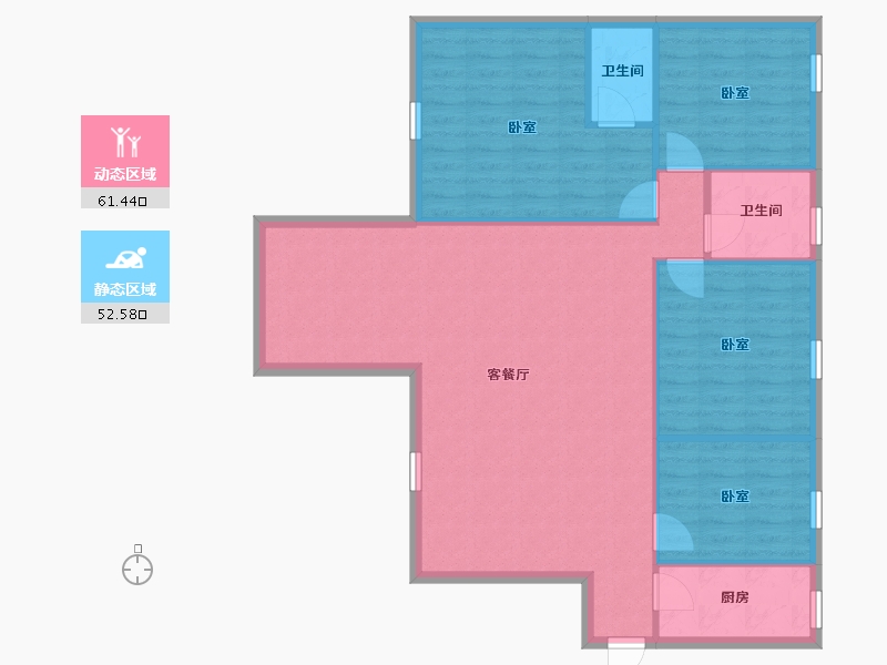 广东省-深圳市-万科金色领域-104.87-户型库-动静分区