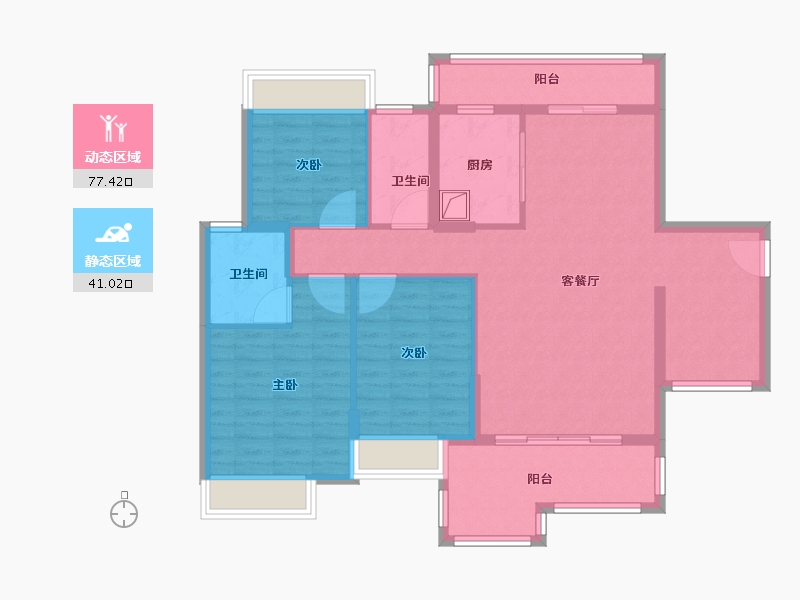 广东省-中山市-爱琴半岛-106.00-户型库-动静分区