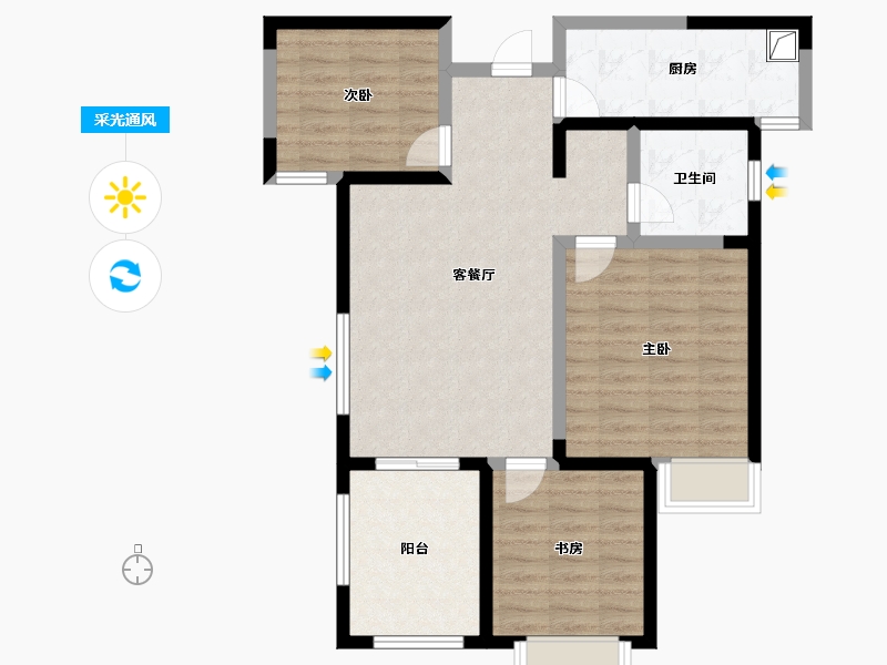 河南省-濮阳市-兴龙湾东区-82.24-户型库-采光通风