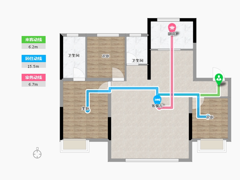 山东省-济南市-历控文誉城-105.00-户型库-动静线