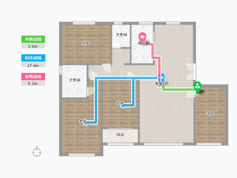 河北省-秦皇岛市-秦皇壹号院-133.82-户型库-动静线