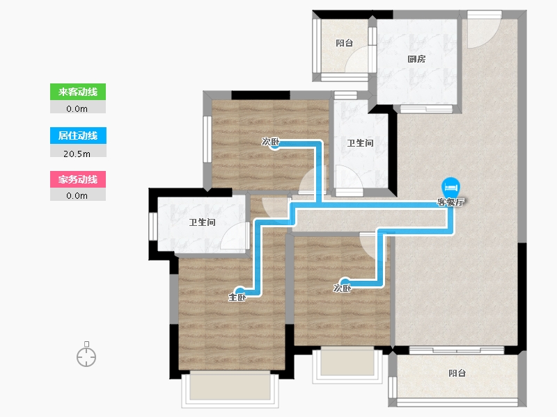 四川省-成都市-星河WORLD公园三号-81.92-户型库-动静线