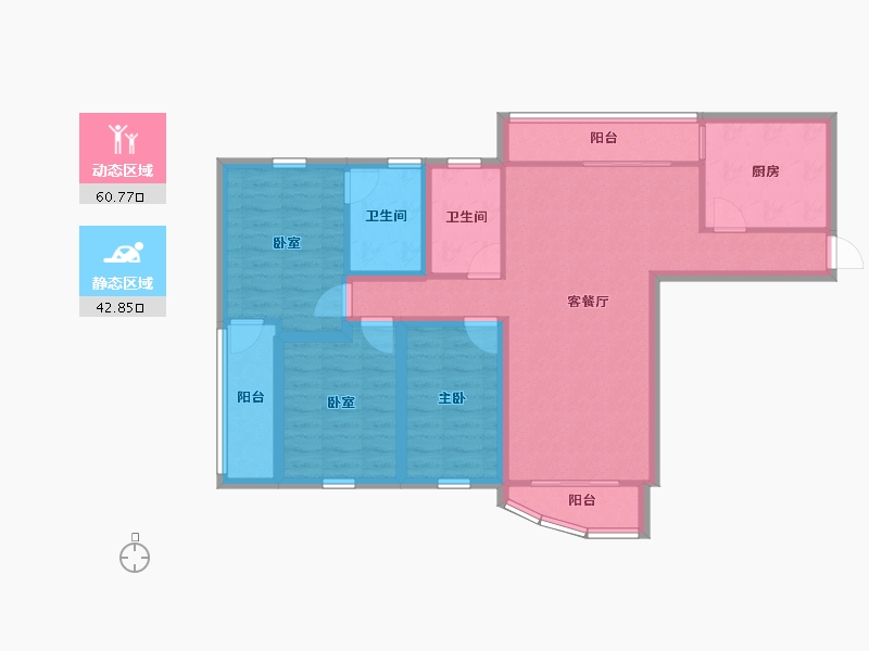 广东省-深圳市-天源大厦-91.65-户型库-动静分区