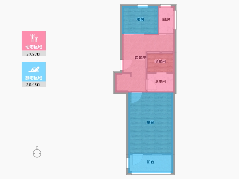 江苏省-苏州市-彩香二村-41.44-户型库-动静分区