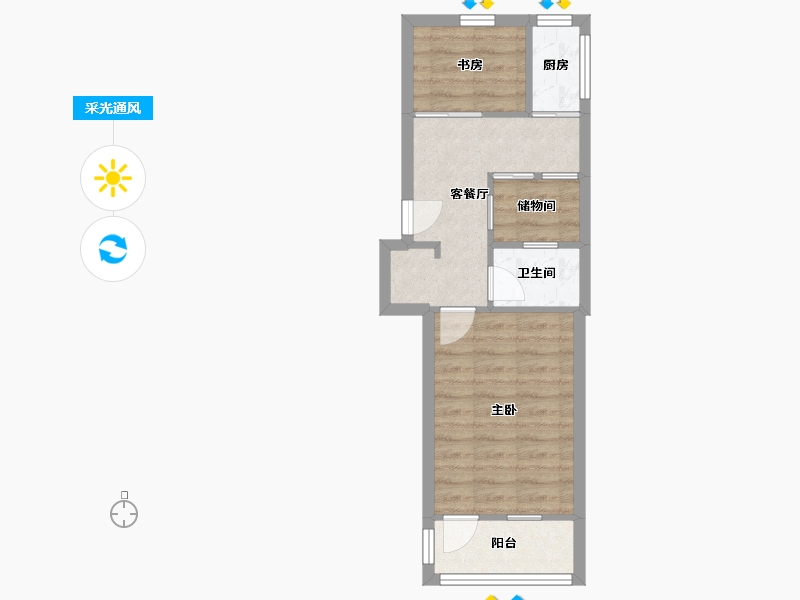 江苏省-苏州市-彩香二村-41.44-户型库-采光通风