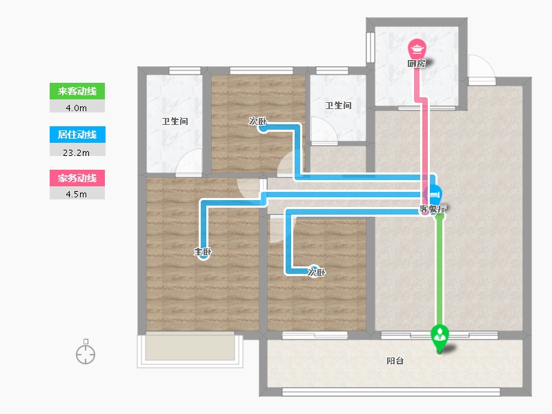 江苏省-南京市-金基雅玥-94.47-户型库-动静线