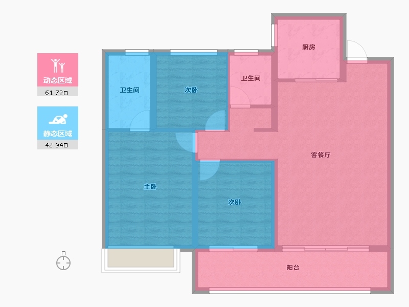 江苏省-南京市-金基雅玥-94.47-户型库-动静分区