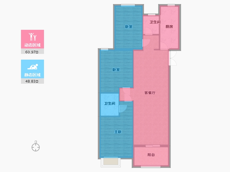 浙江省-丽水市-毓秀华庭-100.00-户型库-动静分区