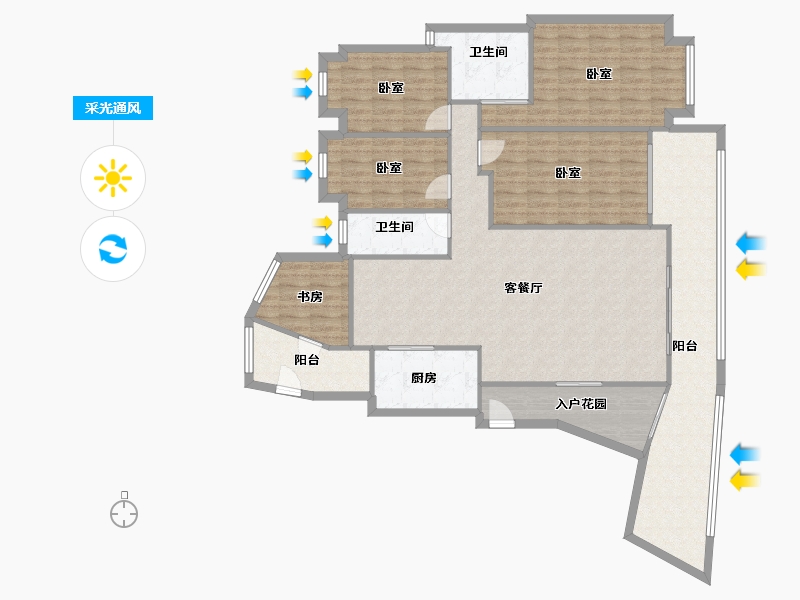 广东省-深圳市-君逸世家花园-151.20-户型库-采光通风