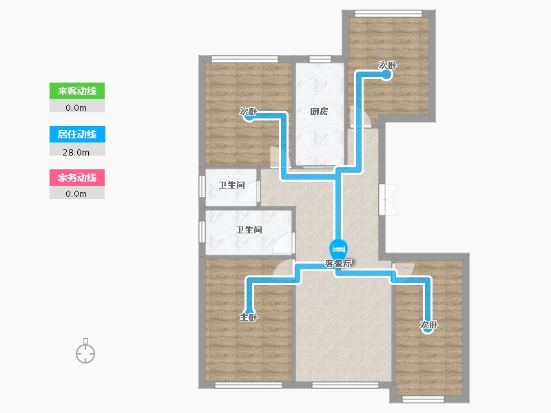 河北省-秦皇岛市-秦皇壹号院-94.04-户型库-动静线