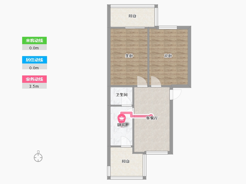 陕西省-西安市-西古光纤光缆有限公司家属院-61.28-户型库-动静线