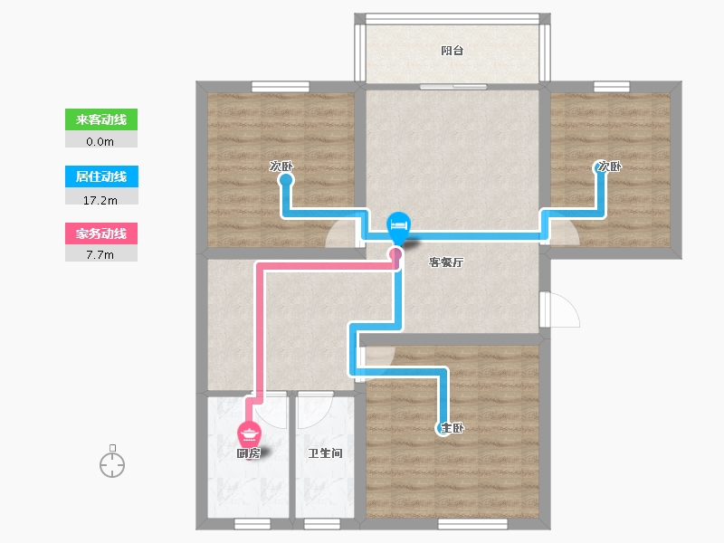 广东省-深圳市-双龙花园-81.00-户型库-动静线