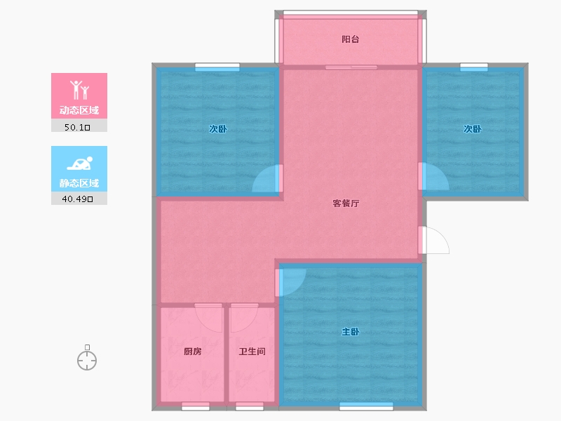 广东省-深圳市-双龙花园-81.00-户型库-动静分区