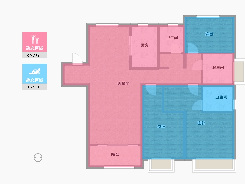 山东省-菏泽市-建邦中央公园-105.80-户型库-动静分区