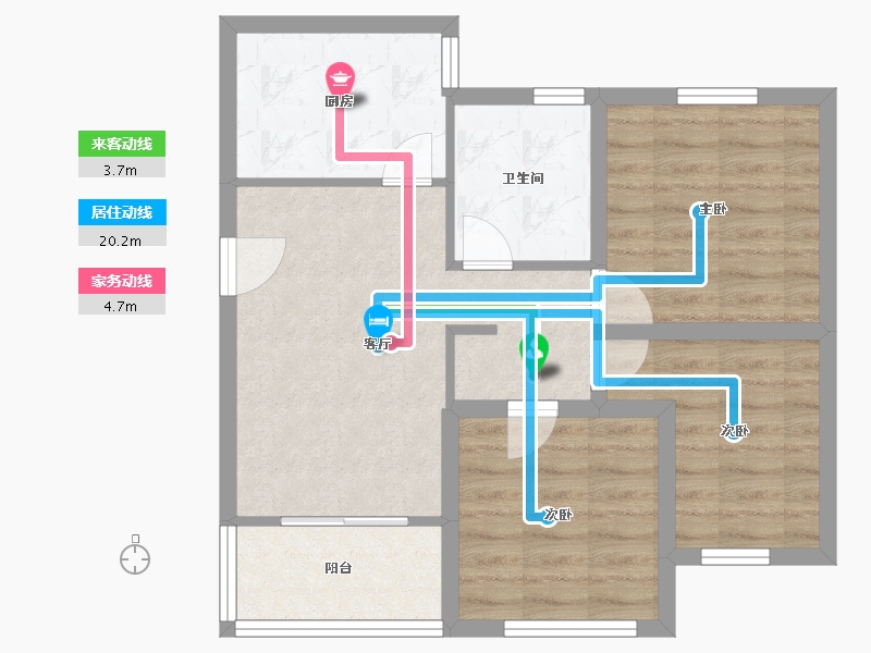 广东省-深圳市-龙富花园(布吉)-62.40-户型库-动静线