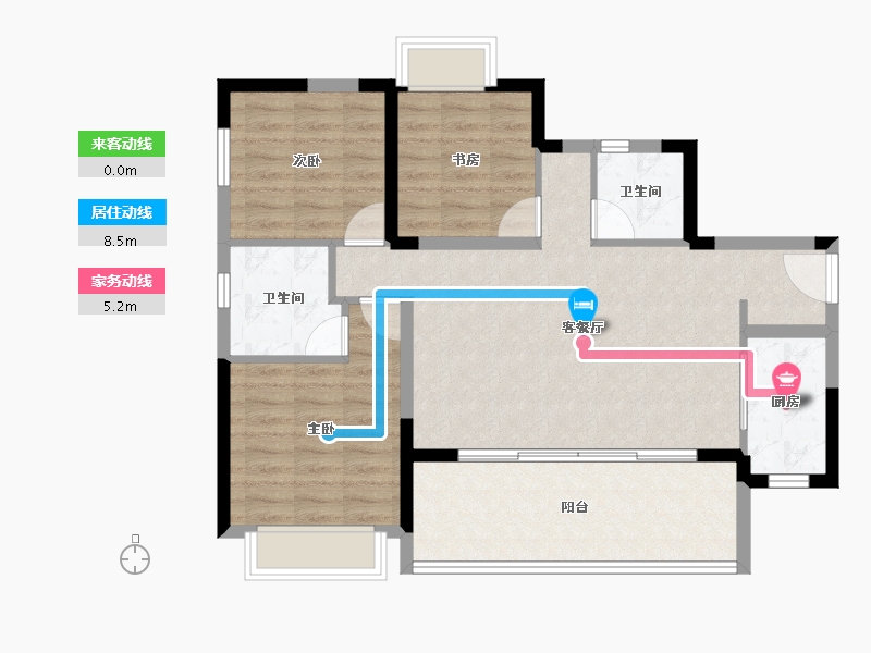 四川省-成都市-中交凤凰华府-86.59-户型库-动静线