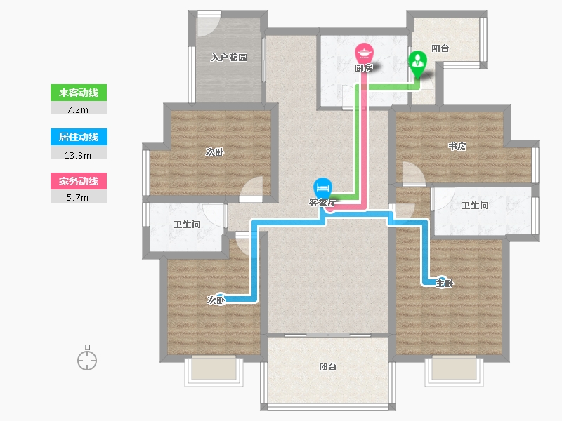 广东省-深圳市-新苑雅筑-123.19-户型库-动静线