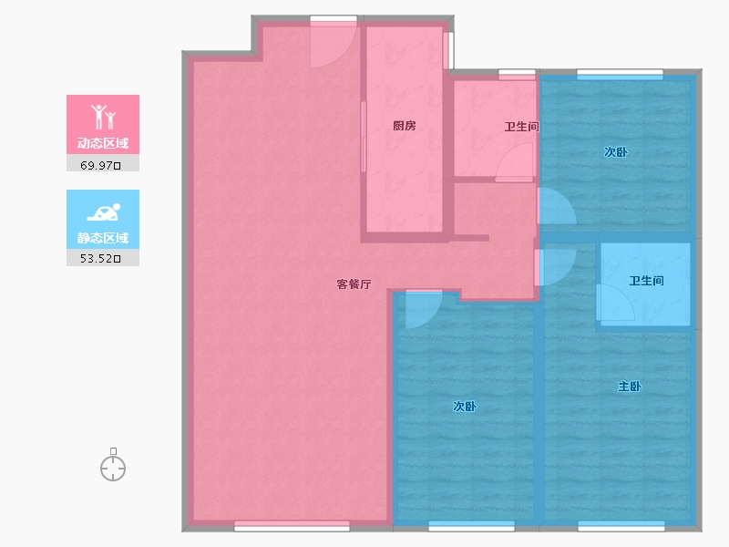 北京-北京市-燕达·皓月雅苑-112.00-户型库-动静分区