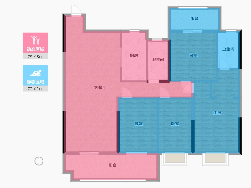 广西壮族自治区-贺州市-信诚雅苑-130.40-户型库-动静分区