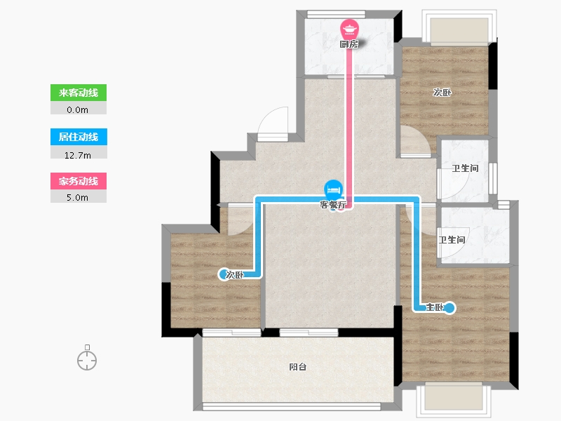 江西省-九江市-融翔·湖境-84.00-户型库-动静线