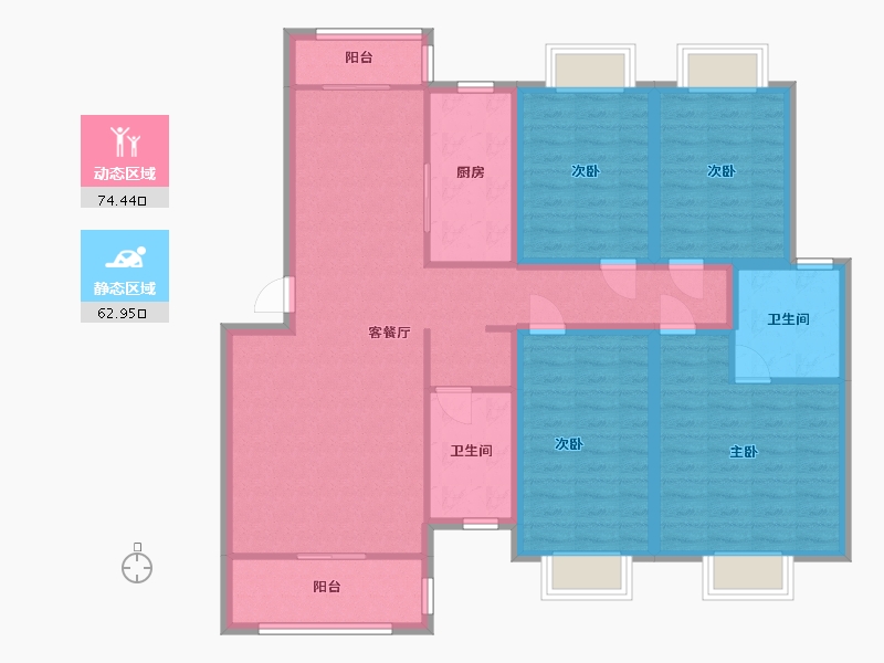 广东省-深圳市-锦绣御园-123.13-户型库-动静分区