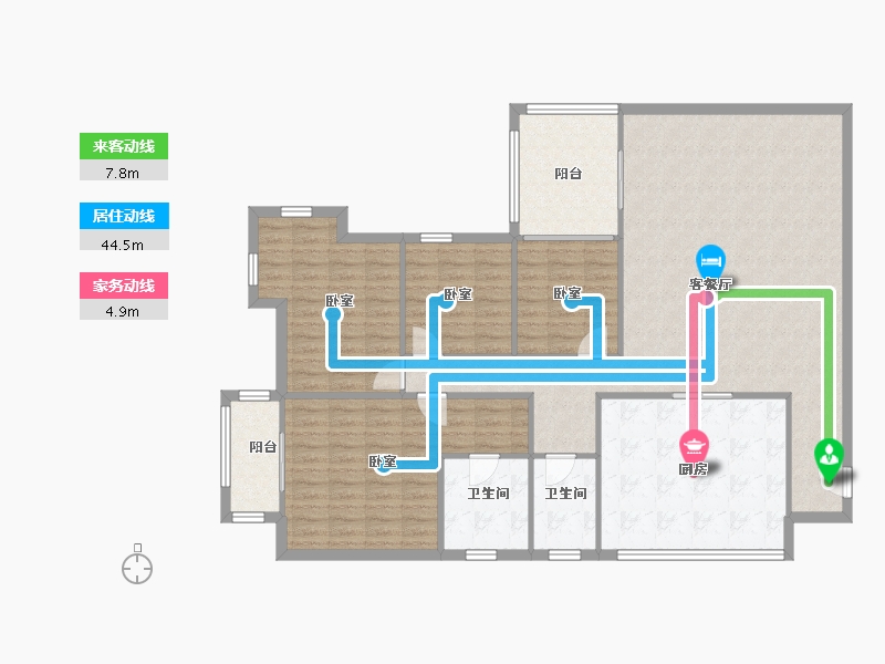 广东省-深圳市-锦绣花园四期-144.77-户型库-动静线