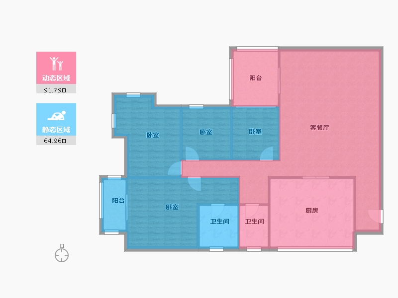 广东省-深圳市-锦绣花园四期-144.77-户型库-动静分区