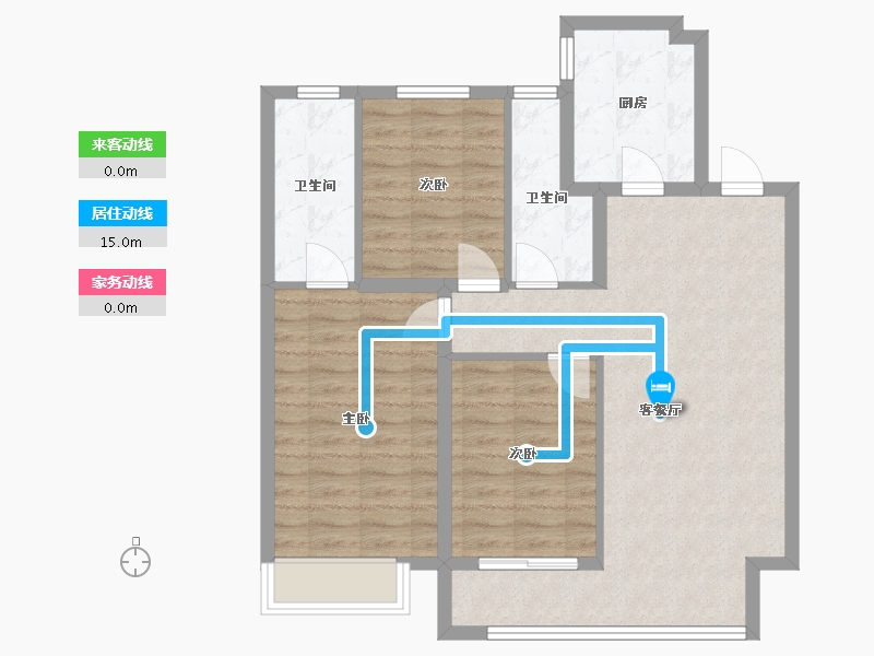 山西省-晋中市-通建融创城-98.40-户型库-动静线