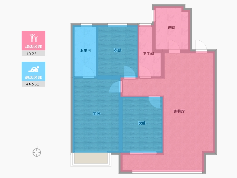 山西省-晋中市-通建融创城-98.40-户型库-动静分区